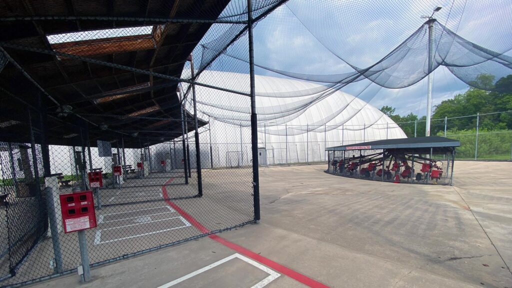 Batting Cages in front of The Golf Dome
