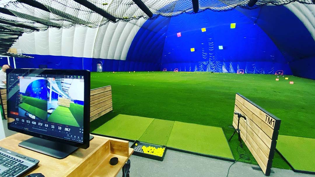 A TrackMan Practice Range Studio at The Golf Dome