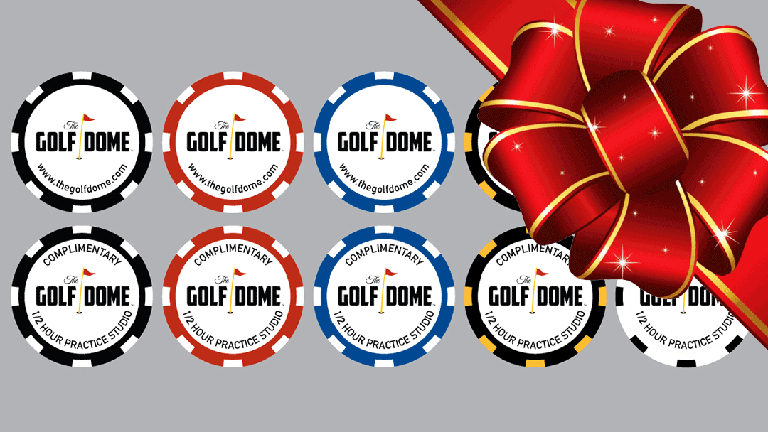 The Golf Dome Poker Chip Ball Marker Range Passes