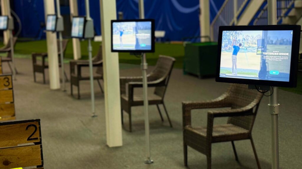TopTracer Range screens at The Golf Dome